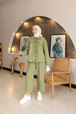 Galeriyi görüntüleyiciye yükle: Sima Rose Coord Takım Pantolon Ceket Takımı
