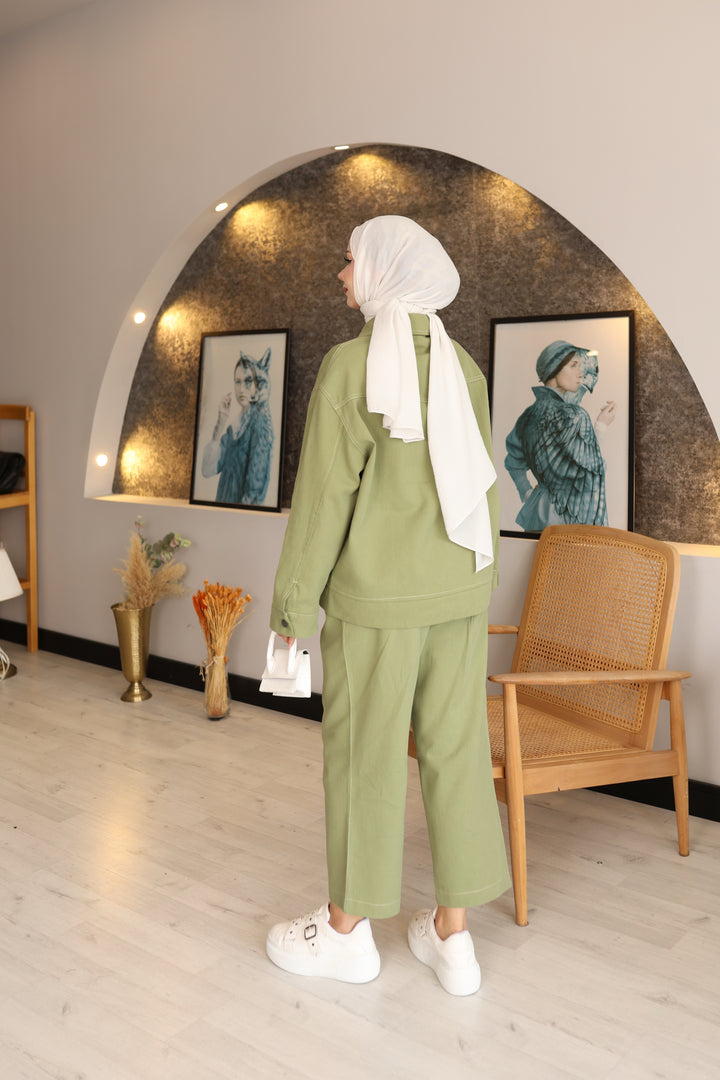 Sima Rose Coord Takım Pantolon Ceket Takımı
