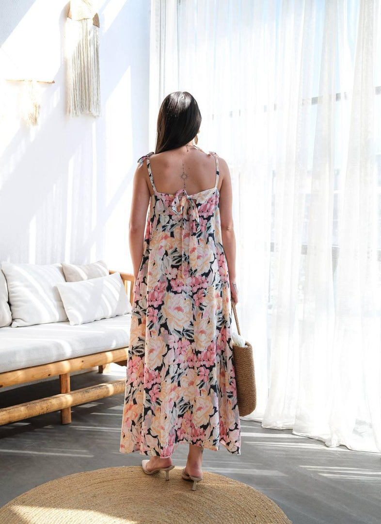 askılı summer elbise viskon